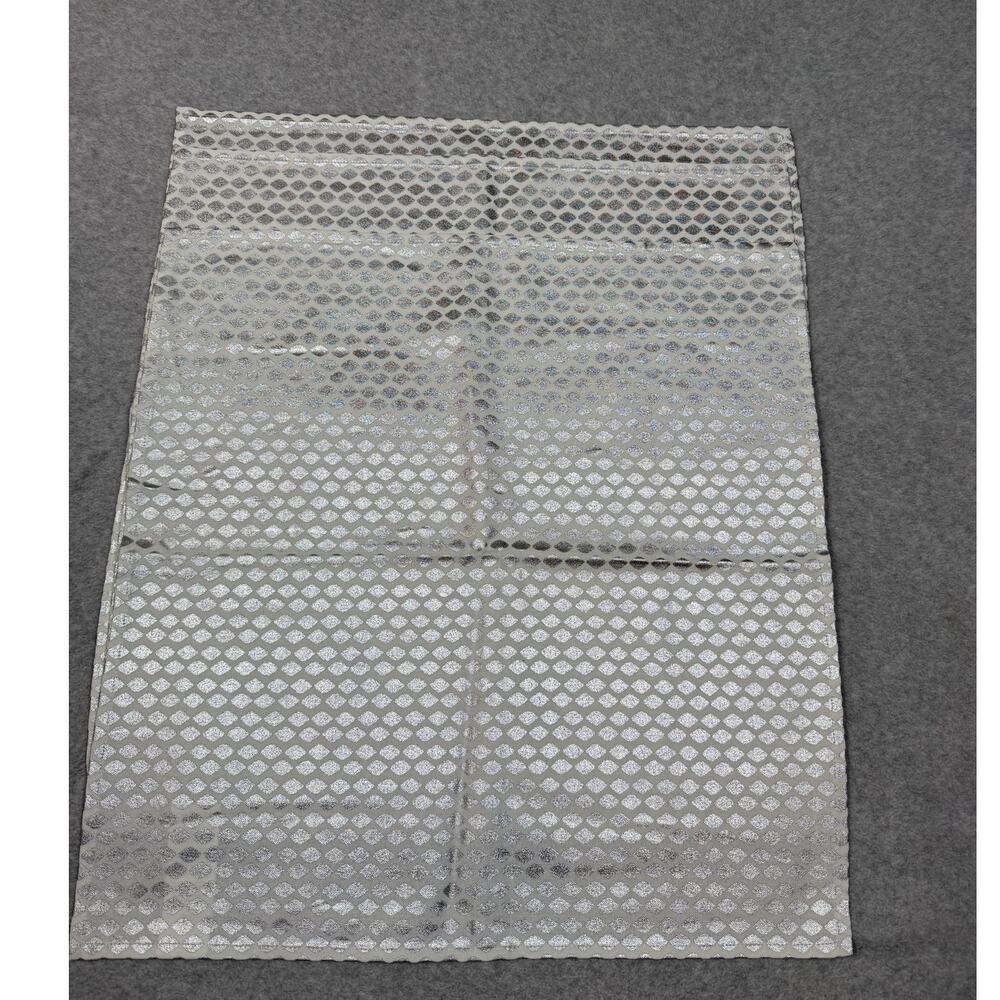 Set Of 3 West Elm Silver Printed Napkins 20x20"